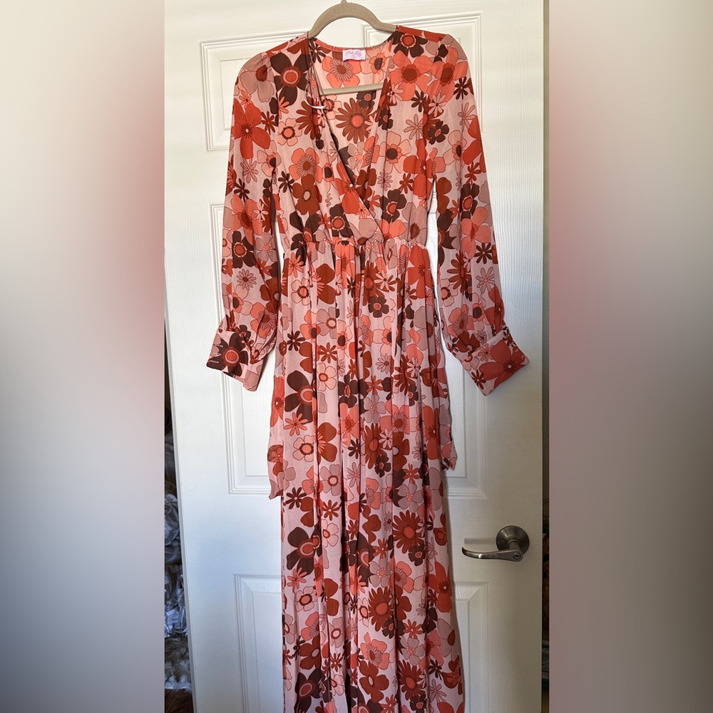 Pink Lily, long sleeve dress